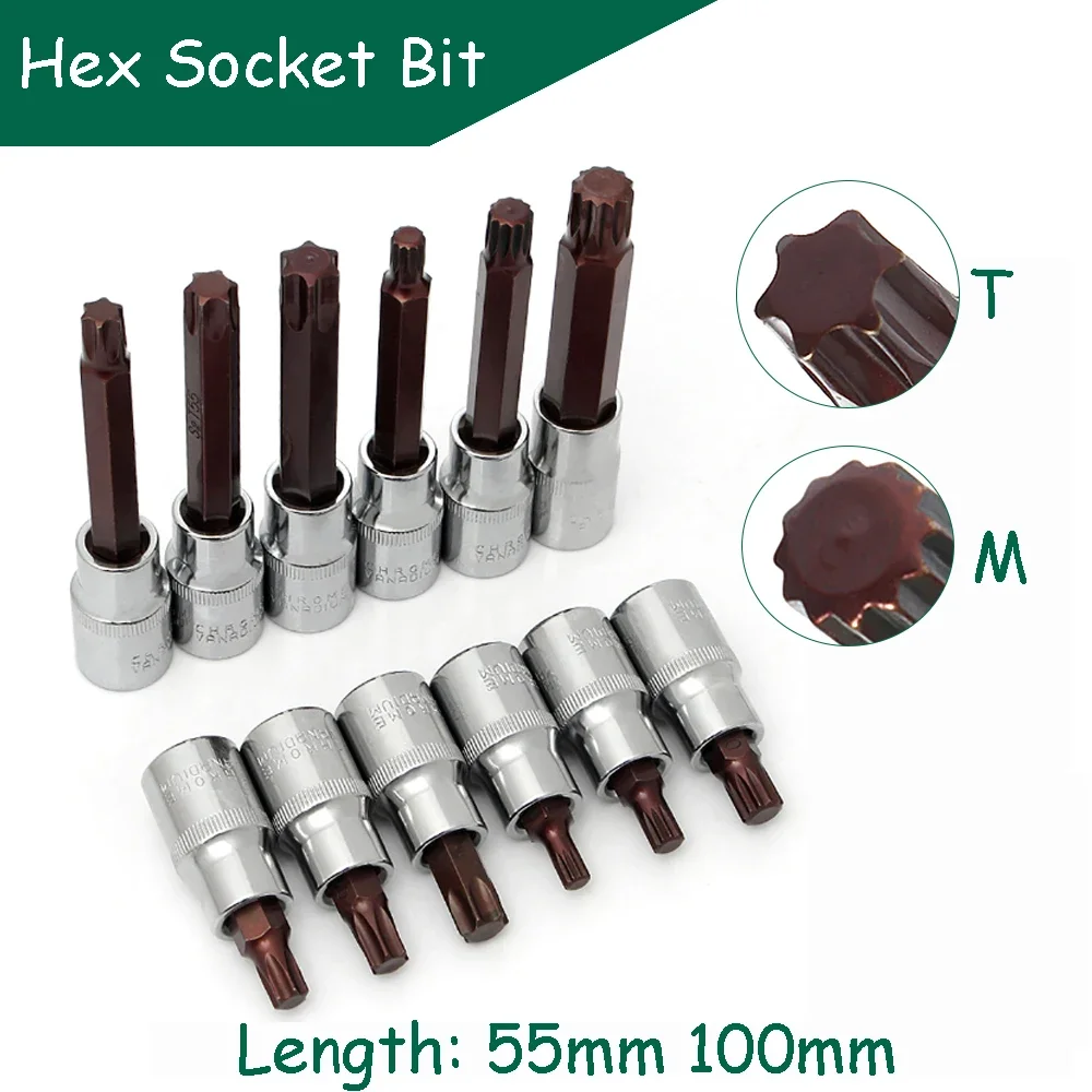 1pcs 1/2" Drive Torx Bit Socket S2 Steel Bits CR-V Sockets 55mm 100mm Length Use with Ratchet Wrench Slide Bar Extension Rod
1pcs 1/2" Drive Torx Bit Socket S2 Steel Bits CR-V Sockets 55mm 100mm Length Use with Ratchet Wrench Slide Bar Extension Rod
