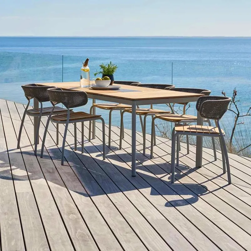 Скандинавский уличный стол и стул, вилла, двор, терраса, комбинация уличных стульев из ротанга 
Скандинавский уличный стол и стул, вилла, двор, терраса, комбинация уличных стульев из ротанга