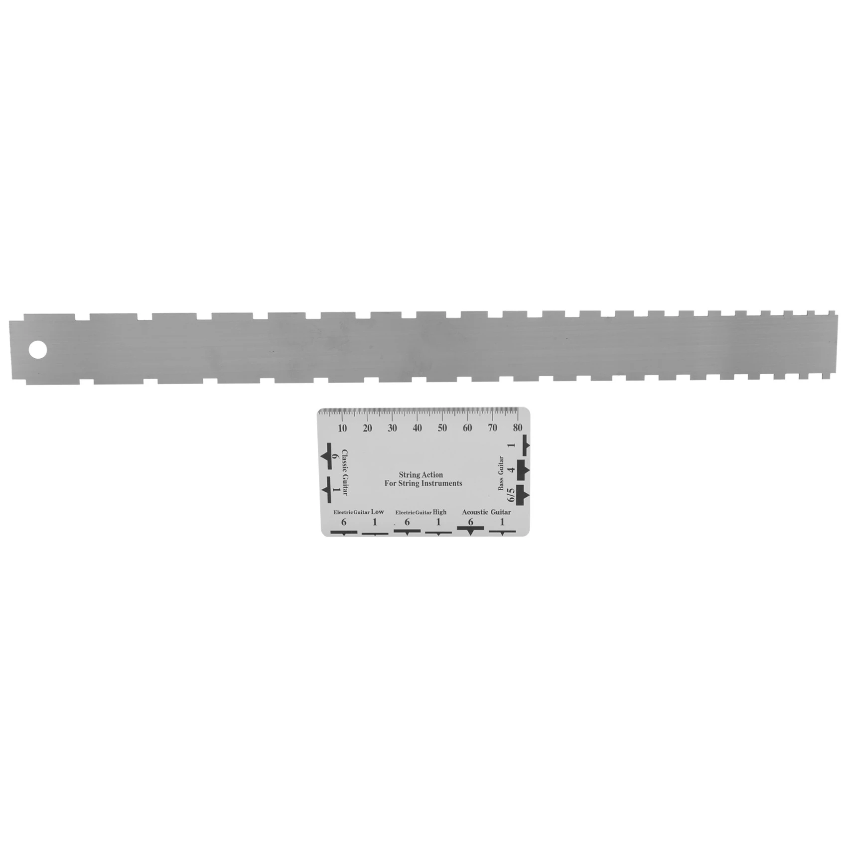 A79E-Guitar Neck Notched Straight Edge Luthiers Tool with String Action Ruler Gauge for Gibson 24.75 Inch and Fender 25.5 Inch
A79E-Guitar Neck Notched Straight Edge Luthiers Tool with String Action Ruler Gauge for Gibson 24.75 Inch and Fender 25.5 Inch