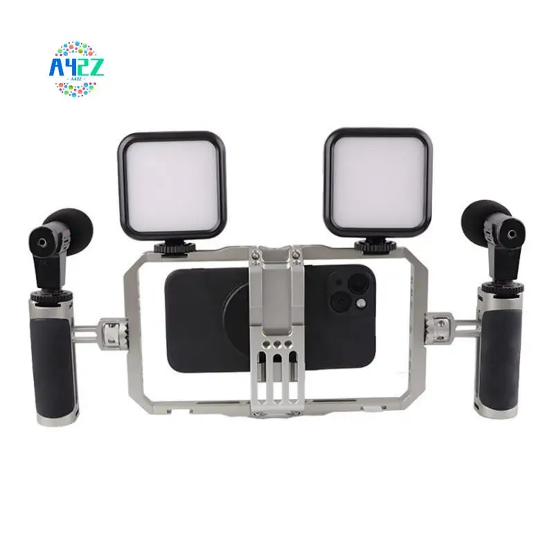 A42Z-Mobile Video Stabilizer Kit Fill Light Microphone Phone Cage Professional Video Holder For Enhanced Mobile Filmmaking
A42Z-Mobile Video Stabilizer Kit Fill Light Microphone Phone Cage Professional Video Holder For Enhanced Mobile Filmmaking