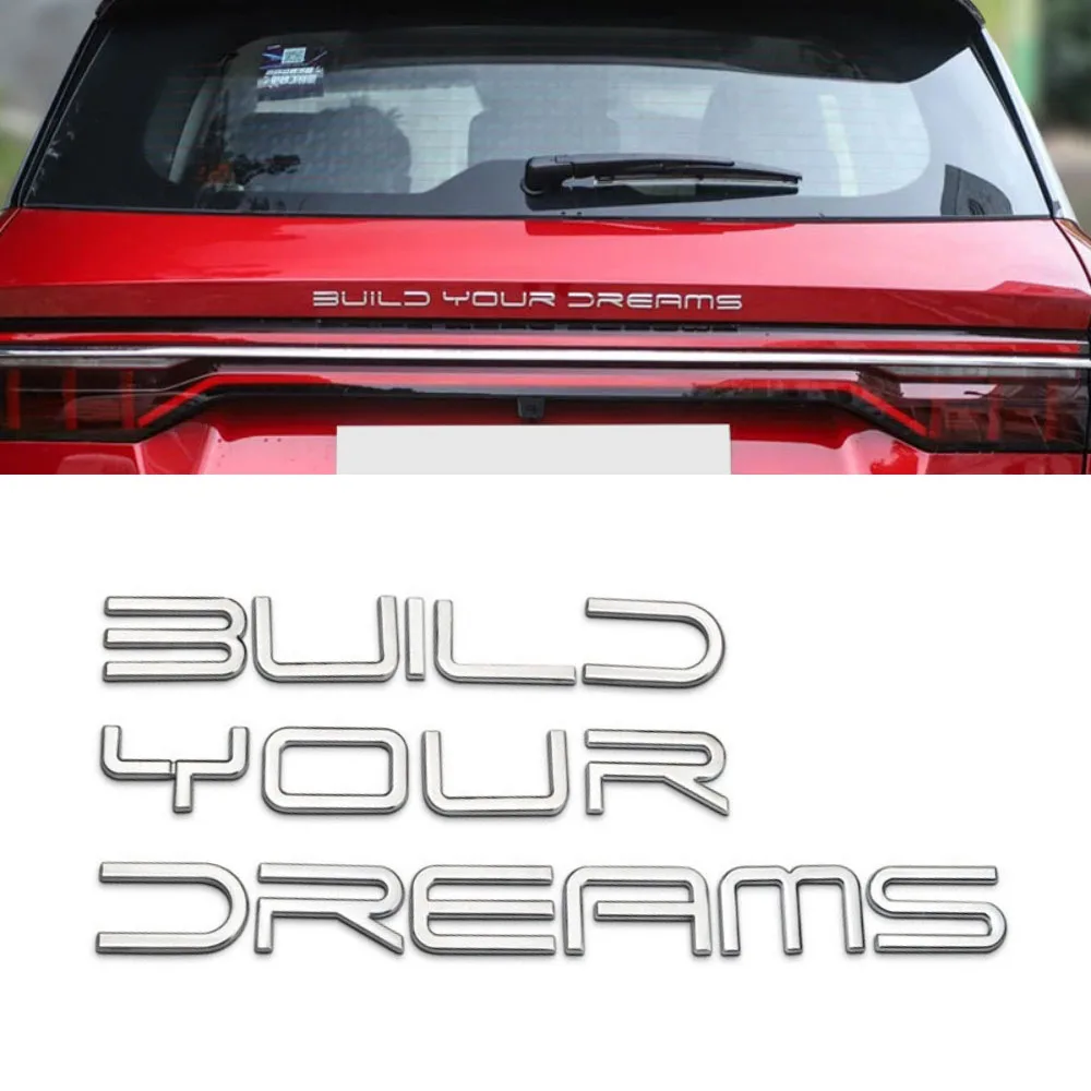 3D Metal Build Your Dreams Letter Emblem Car Trunk Nameplate Decal Sticker For BYD Seal Atto 3 4 Han Song Yuan Qin Tang T3 F3
3D Metal Build Your Dreams Letter Emblem Car Trunk Nameplate Decal Sticker For BYD Seal Atto 3 4 Han Song Yuan Qin Tang T3 F3