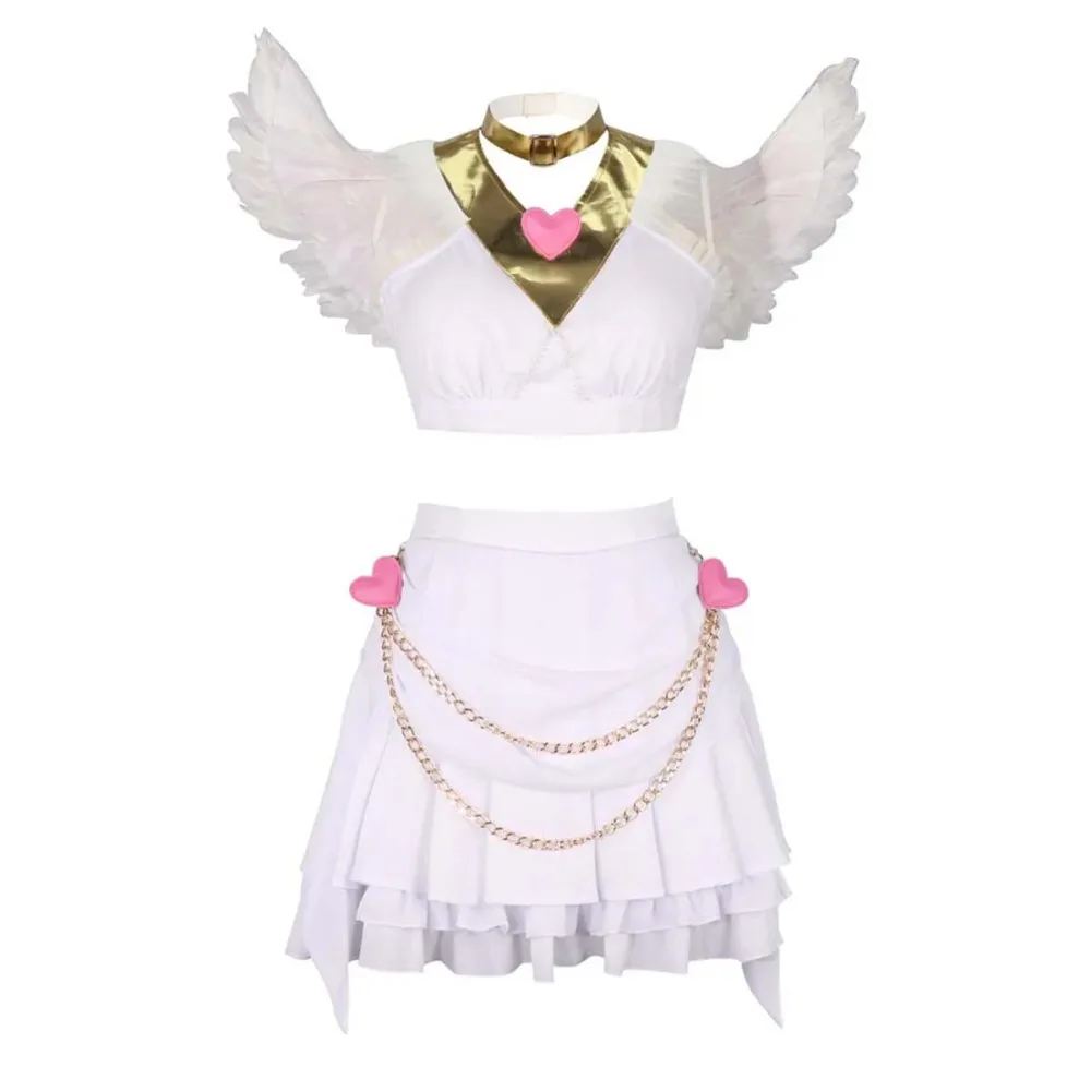 Костюм или парик от магазина Yu Costume Store: Нижнее белье в стиле Хэллоуин, смело сочетающееся с стрингами, для ролевых игр в образ ангела.
Костюм или парик от магазина Yu Costume Store: Нижнее белье в стиле Хэллоуин, смело сочетающееся с стрингами, для ролевых игр в образ ангела.