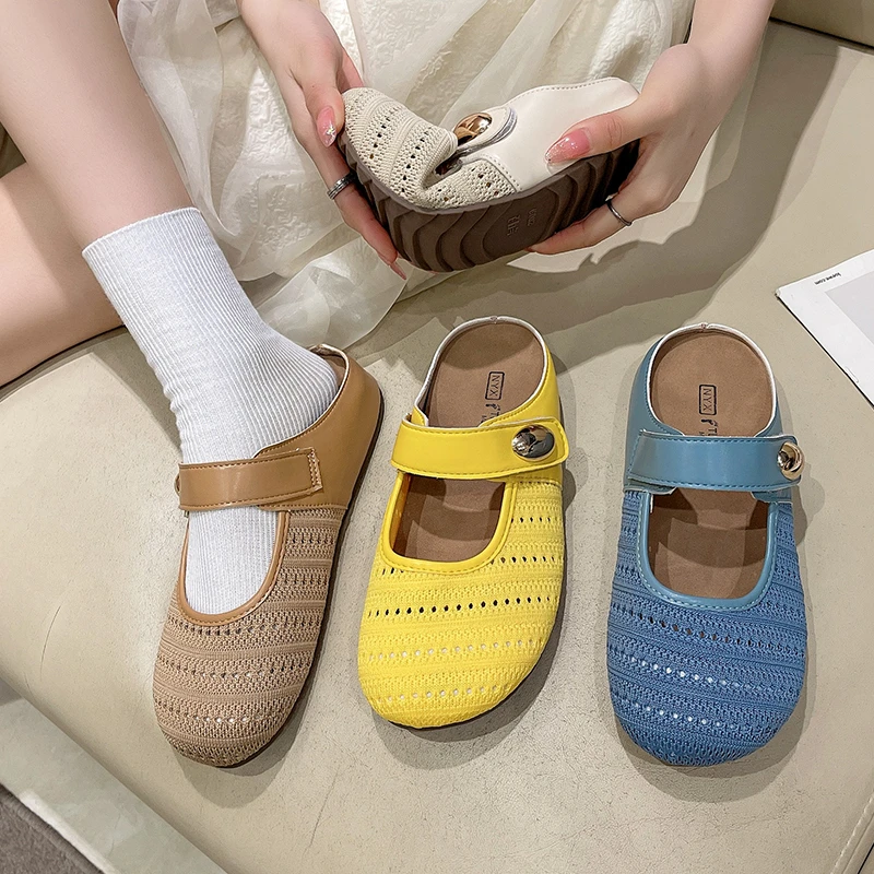 Women Slippers Knitwear Flats Shoes Women Summer Casual Trend Woman Slingback Shoes Fashion Comfortable Round Toe Lazy Slippers
Women Slippers Knitwear Flats Shoes Women Summer Casual Trend Woman Slingback Shoes Fashion Comfortable Round Toe Lazy Slippers
