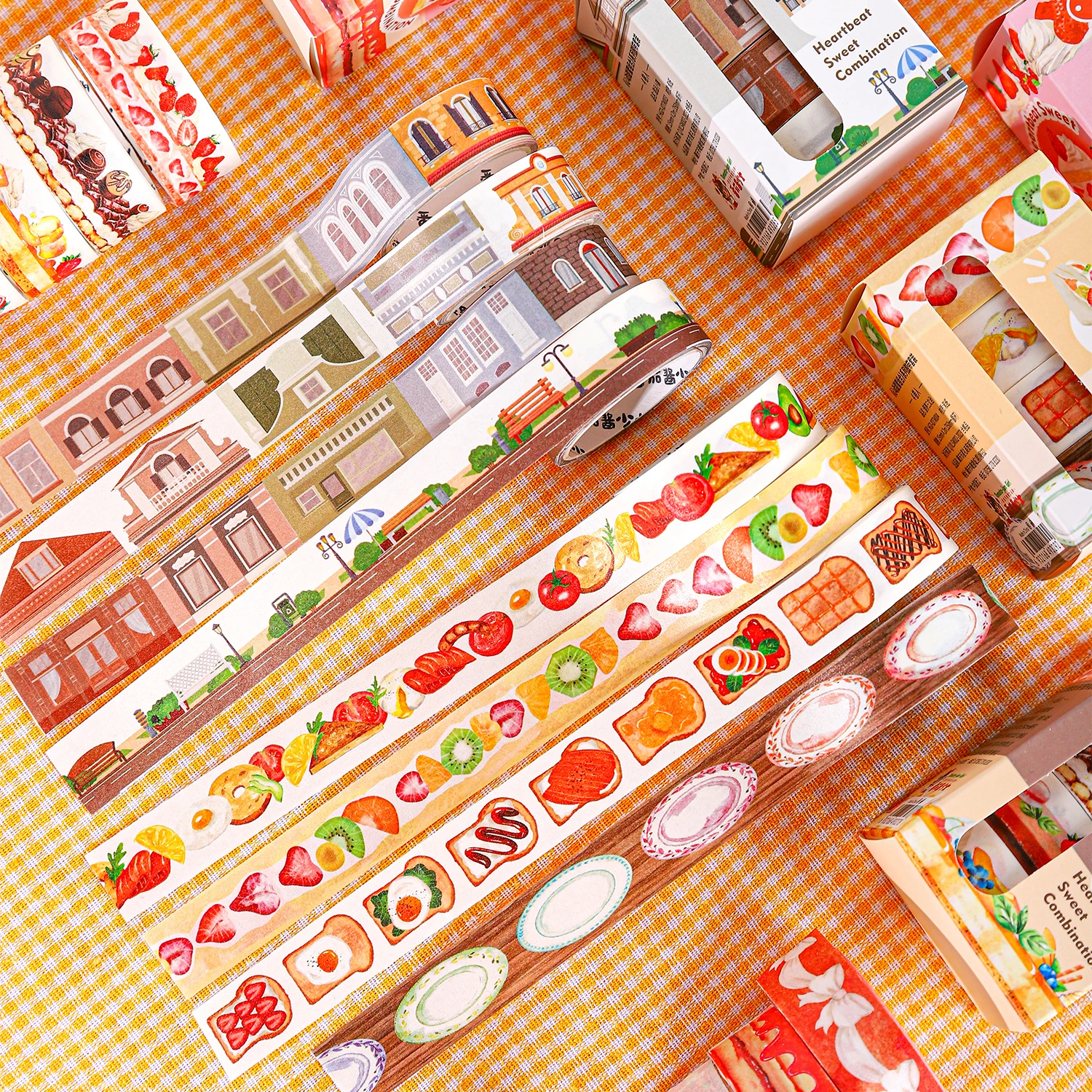 4 Rolls Cartoon Food Stickers Decorative Materials Adhesive Tapes Sketchbook Stickers School Supplies Japanese Stationery Tape
4 Rolls Cartoon Food Stickers Decorative Materials Adhesive Tapes Sketchbook Stickers School Supplies Japanese Stationery Tape