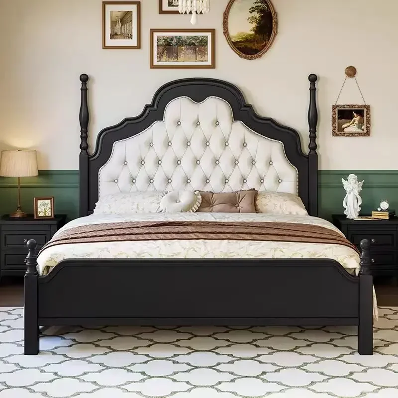 Medieval black soft bag solid wood, American small apartment 1 meter 8 storage 2m double master bedroom big bed
Medieval black soft bag solid wood, American small apartment 1 meter 8 storage 2m double master bedroom big bed