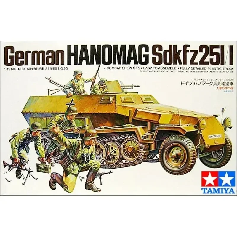 Tamiya 35020 1/35 немецкий танк Hanomag Sdkfz 251/1 — военный сборочный комплект с 5 фигурками для взрослых, хобби, сделай сам
Tamiya 35020 1/35 немецкий танк Hanomag Sdkfz 251/1 — военный сборочный комплект с 5 фигурками для взрослых, хобби, сделай сам