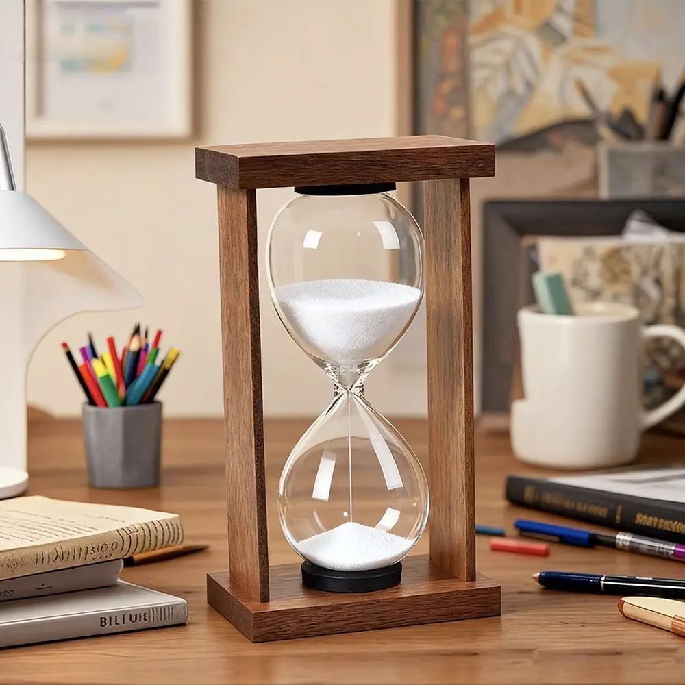Creative 30 Minutes Wooden Frame Glass Hourglass Time Timer Home Ornaments Sandglass Kitchen Hour Meter Sand Clock Ornament
Creative 30 Minutes Wooden Frame Glass Hourglass Time Timer Home Ornaments Sandglass Kitchen Hour Meter Sand Clock Ornament