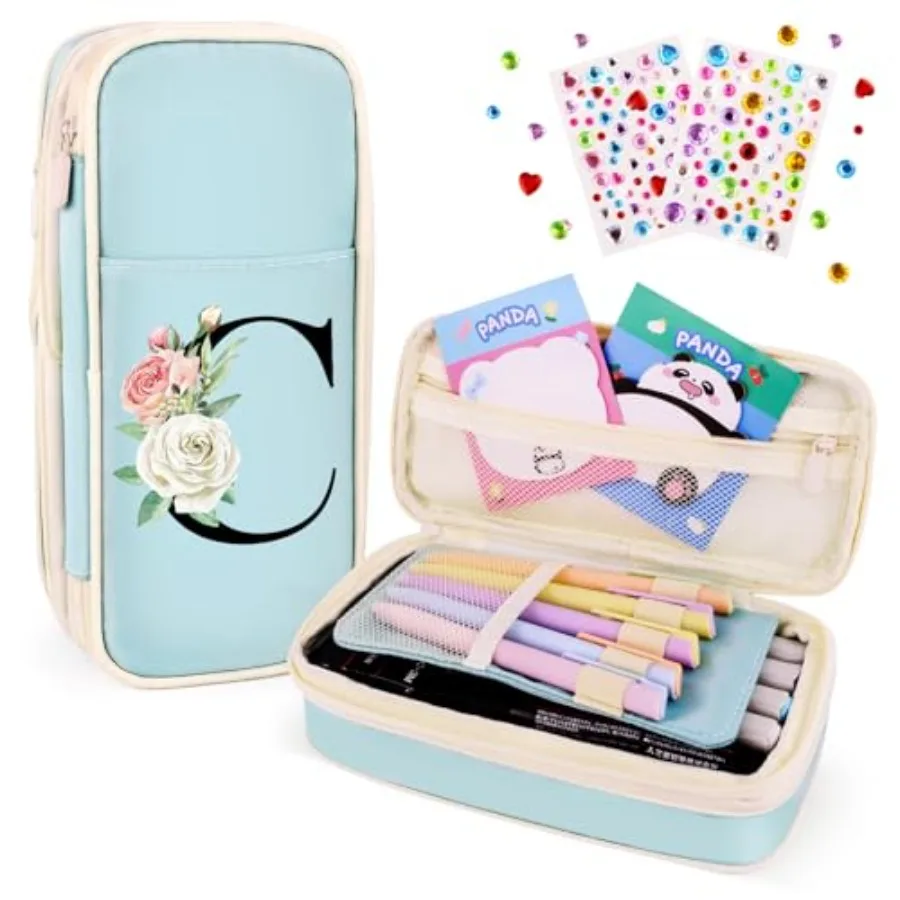 Preppy Pencil Case for Girls, Cute Large Pencil Pouch, Personalized Initial Pencil Bag with Zipper for School College Office Su
Preppy Pencil Case for Girls, Cute Large Pencil Pouch, Personalized Initial Pencil Bag with Zipper for School College Office Su