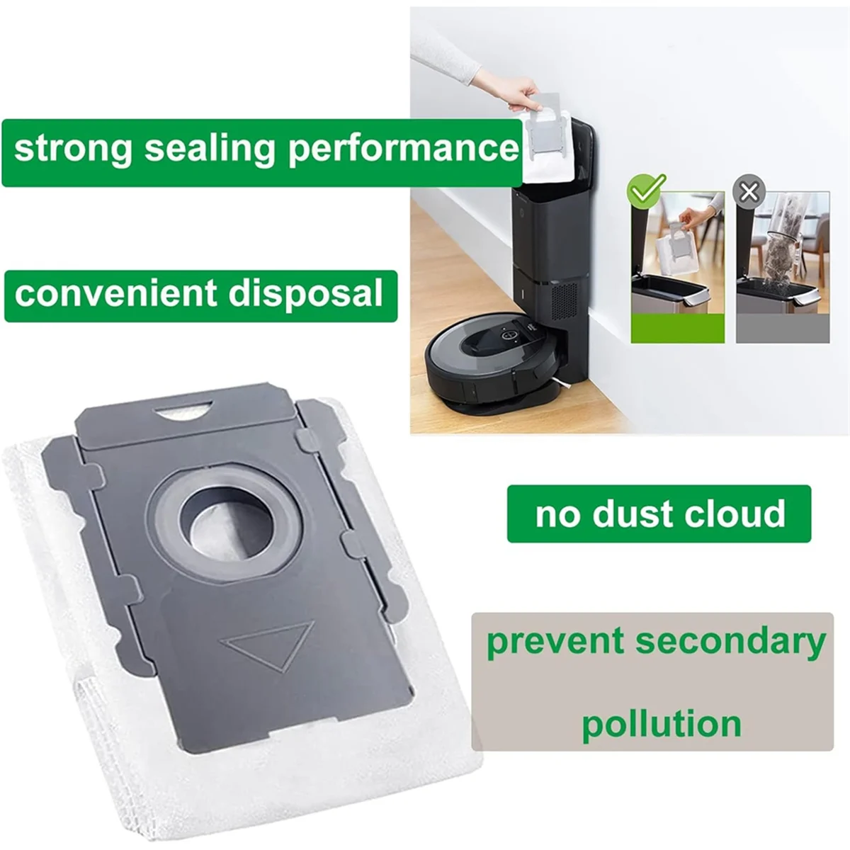 RATE-eReplace for Roomba Vacuum Bags Compatible for IRobot Roomba I7 I7+, J7 J7+, I8 I8+, I3 I3+ Automatic Dirt Disposal
RATE-eReplace for Roomba Vacuum Bags Compatible for IRobot Roomba I7 I7+, J7 J7+, I8 I8+, I3 I3+ Automatic Dirt Disposal