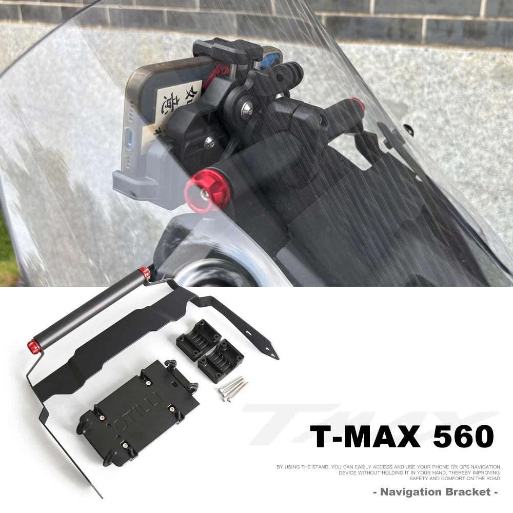 22MM Motorcycle For YAMAHA TMAX T-MAX 560 T-Max560 2025 Windshield bracket Navigation Bracket Accessories Phone Holder GPS Stand 
22MM Motorcycle For YAMAHA TMAX T-MAX 560 T-Max560 2025 Windshield bracket Navigation Bracket Accessories Phone Holder GPS Stand