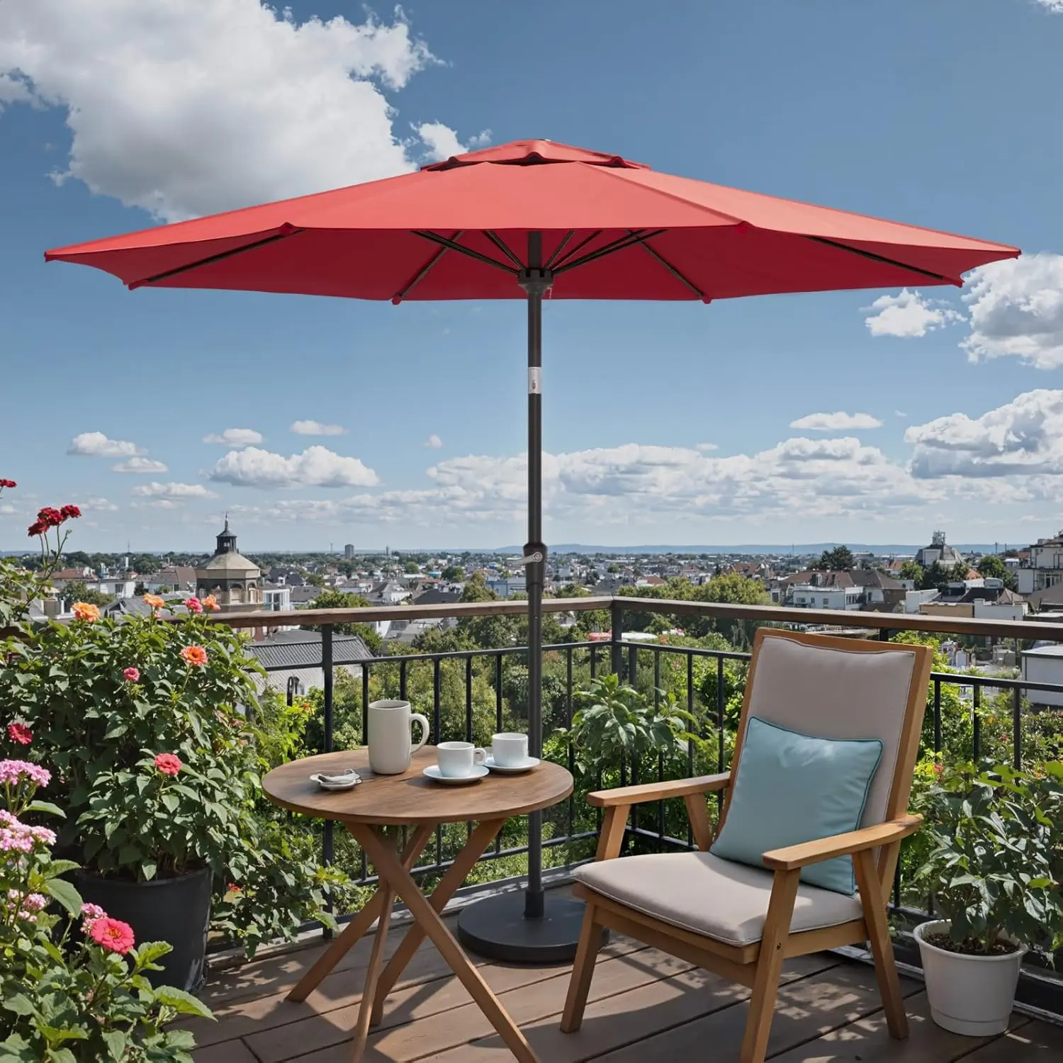 Outdoor Umbrella with Push Button Tilt and Crank, Perfect for Patio, Pool, Deck, Garden - Easy Setup
Outdoor Umbrella with Push Button Tilt and Crank, Perfect for Patio, Pool, Deck, Garden - Easy Setup