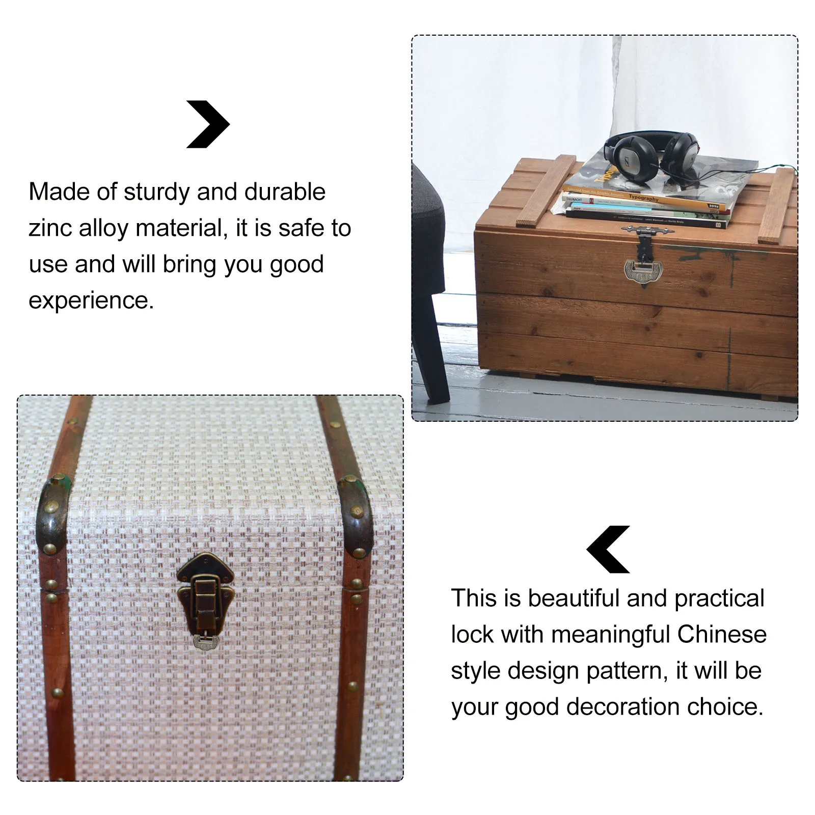 2Pcs Decorative Locks Jewelry Box Latches Mini Zinc Alloy Small Gift Box Suitcase Lock Suitcase Lock
2Pcs Decorative Locks Jewelry Box Latches Mini Zinc Alloy Small Gift Box Suitcase Lock Suitcase Lock