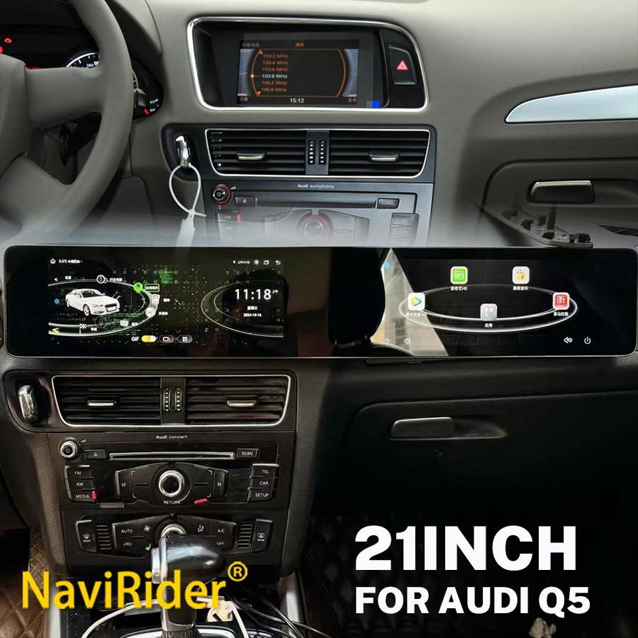 21-дюймовый 3D-изогнутый экран Android 14 Автомобильный радиоприемник для Audi Q5 2009-2017 Стерео Аудио GPS-навигация Мультимедийный видеоплеер CarPlay
21-дюймовый 3D-изогнутый экран Android 14 Автомобильный радиоприемник для Audi Q5 2009-2017 Стерео Аудио GPS-навигация Мультимедийный видеоплеер CarPlay