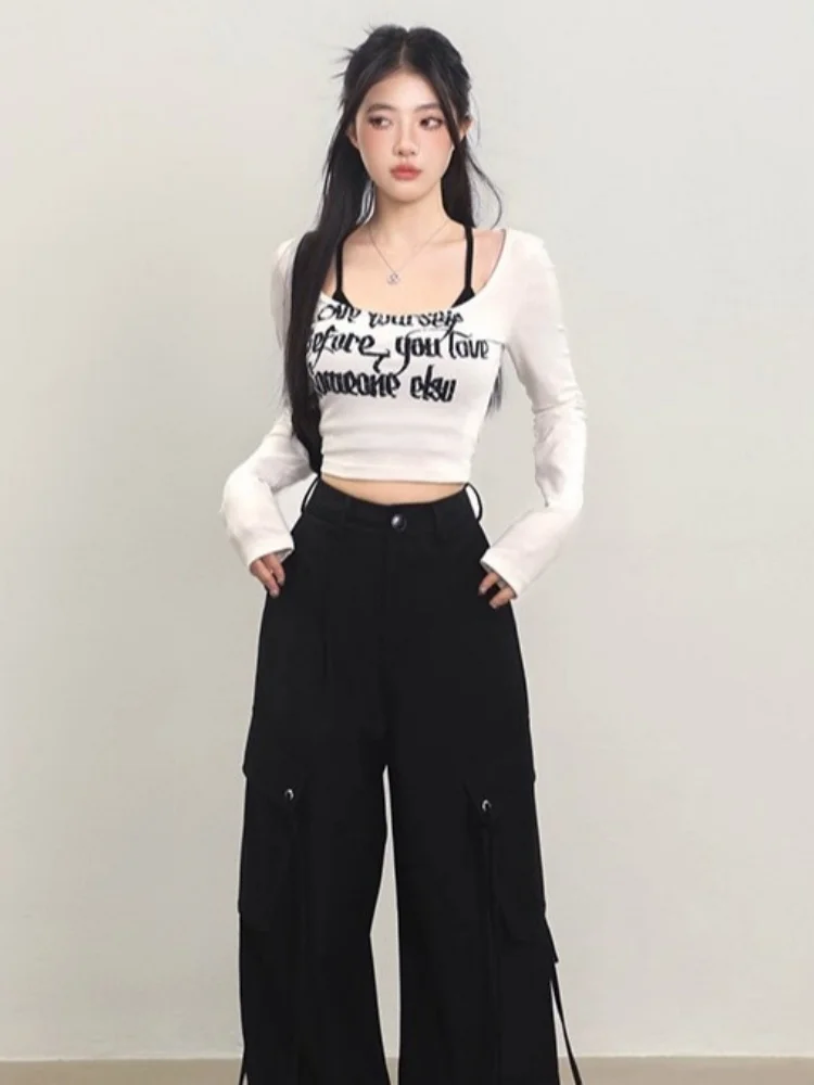 2026 Spring Women's American Style Gothic Print Low Scoop Neck Cropped Long Sleeve T Shirt Sweet & Spicy Top
2026 Spring Women's American Style Gothic Print Low Scoop Neck Cropped Long Sleeve T Shirt Sweet & Spicy Top