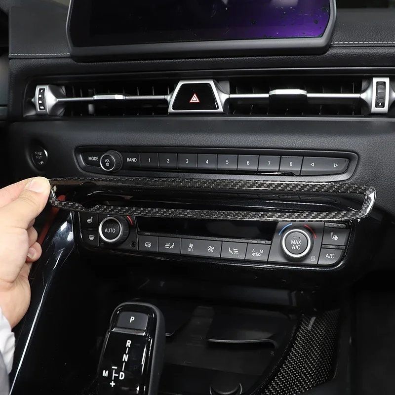 Для Toyota GR Supra A90 A91 2019-2022 настоящее углеродное волокно, центральное управление, регулировка громкости, номер, кнопка, рамка, автомобильные аксессуары
Для Toyota GR Supra A90 A91 2019-2022 настоящее углеродное волокно, центральное управление, регулировка громкости, номер, кнопка, рамка, автомобильные аксессуары