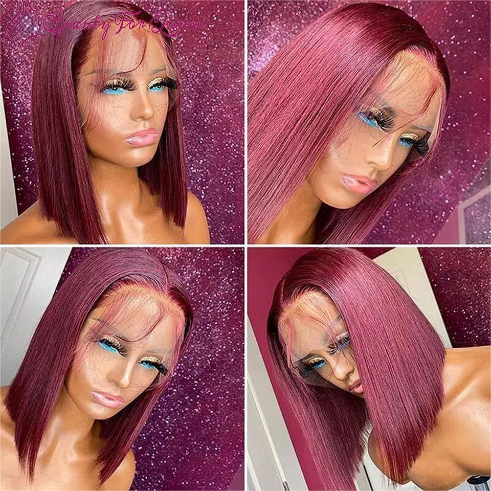 200 Density 13x4 Dark Purple Straight Short Bob Brazilian Colored Human Hair Wig Transparent HD Lace Frontal Wigs Wear And Go
200 Density 13x4 Dark Purple Straight Short Bob Brazilian Colored Human Hair Wig Transparent HD Lace Frontal Wigs Wear And Go