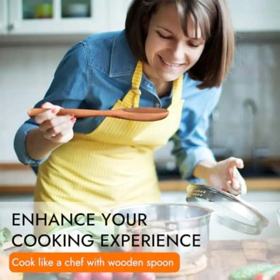 Acacia Wood Cooking Spoon For Stirring Mixing Non Scratch Kitchen Utensil 2 Pieces
Acacia Wood Cooking Spoon For Stirring Mixing Non Scratch Kitchen Utensil 2 Pieces