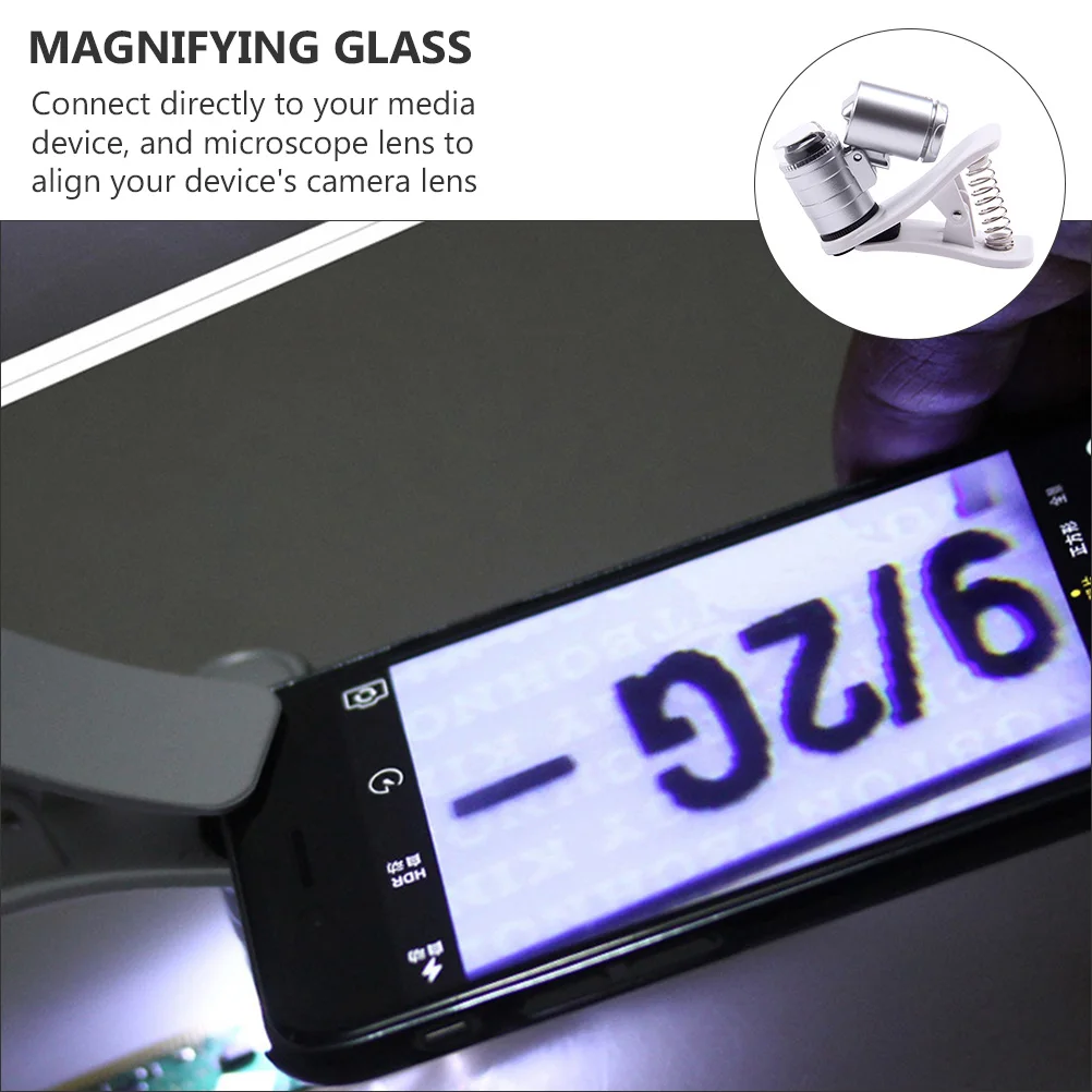 60X Phone Microscope Magnifying Glass Jewelry Appraisal Clip-On Mobile Magnifier Practical Multipurpose Lens For Device Camera
60X Phone Microscope Magnifying Glass Jewelry Appraisal Clip-On Mobile Magnifier Practical Multipurpose Lens For Device Camera