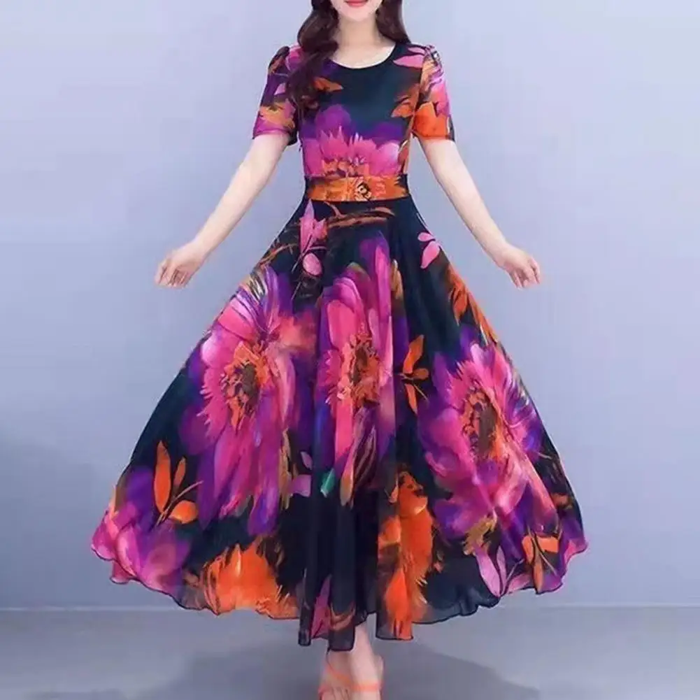 、Women's Dress Floral Print High Waist Short Sleeve Round Neck A Line Swing Bohemian Summer Beach Vacation Party Dress
、Women's Dress Floral Print High Waist Short Sleeve Round Neck A Line Swing Bohemian Summer Beach Vacation Party Dress