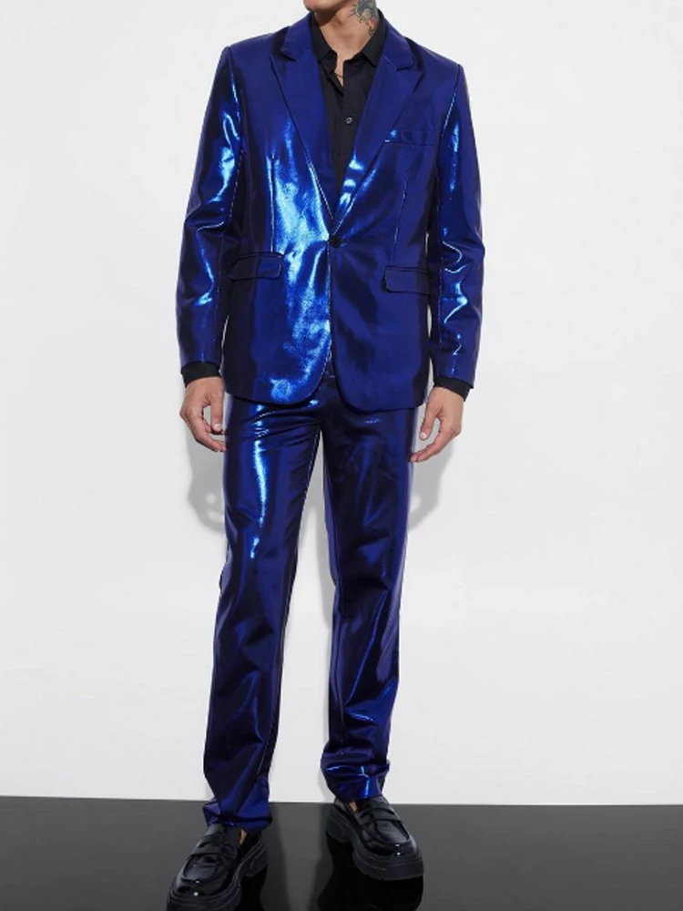 Bridalaffair Shining Blue Suits Waterproof Wedding Suit for Men Fashion Prom Stage Suit 2 piece Costume Homme Blazer Pants Set
Bridalaffair Shining Blue Suits Waterproof Wedding Suit for Men Fashion Prom Stage Suit 2 piece Costume Homme Blazer Pants Set