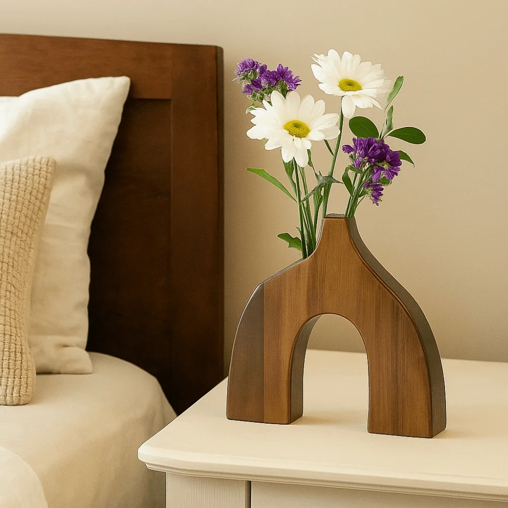 Irregular Shape Wooden Vase Solid Wood High-end Craftsmanship Flower Container Simple Style Floral Arrangement Vase
Irregular Shape Wooden Vase Solid Wood High-end Craftsmanship Flower Container Simple Style Floral Arrangement Vase