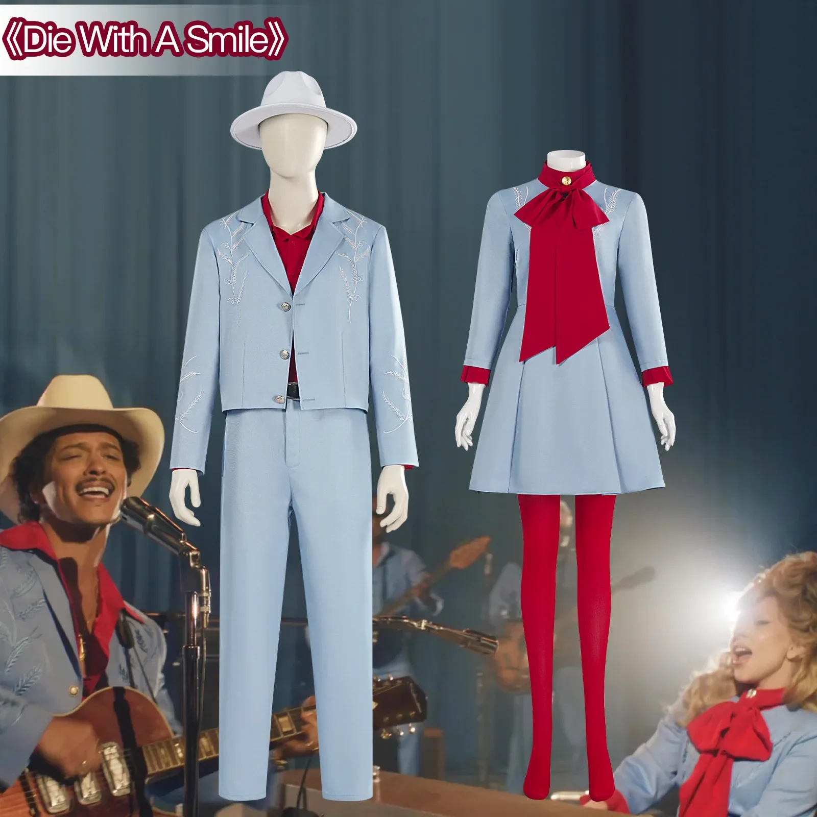 Lady Gaga's Bruno Mars Cosplay Costume Bruno Mars' Single "Die With A Smile" Performance Costume
Lady Gaga's Bruno Mars Cosplay Costume Bruno Mars' Single "Die With A Smile" Performance Costume