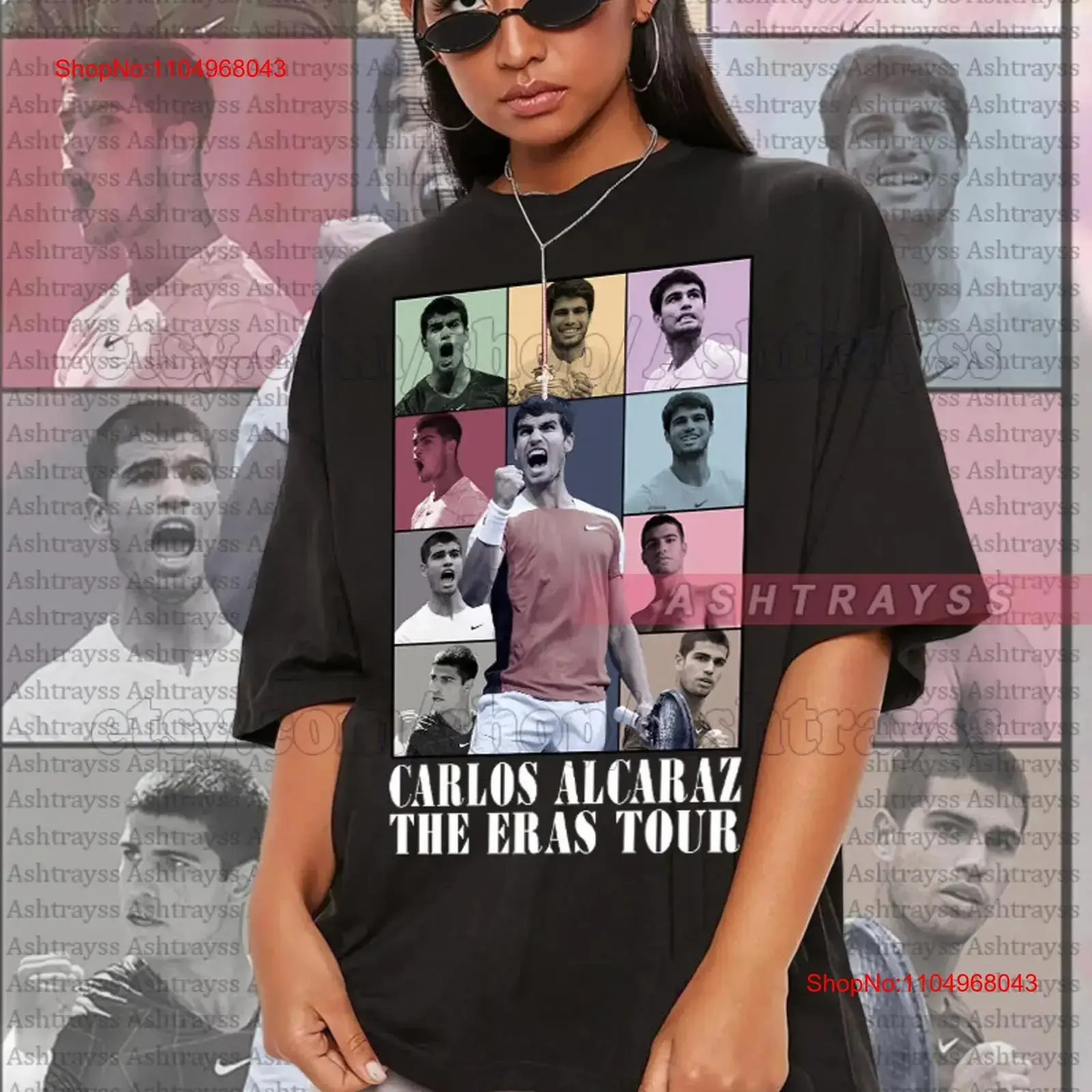 Футболка Carlos Alcaraz The Eras Tour, винтажная стираная модная дышащая дизайнерская одежда унисекс, уличная одежда, растянутая мягкая мужская одежда
Футболка Carlos Alcaraz The Eras Tour, винтажная стираная модная дышащая дизайнерская одежда унисекс, уличная одежда, растянутая мягкая мужская одежда