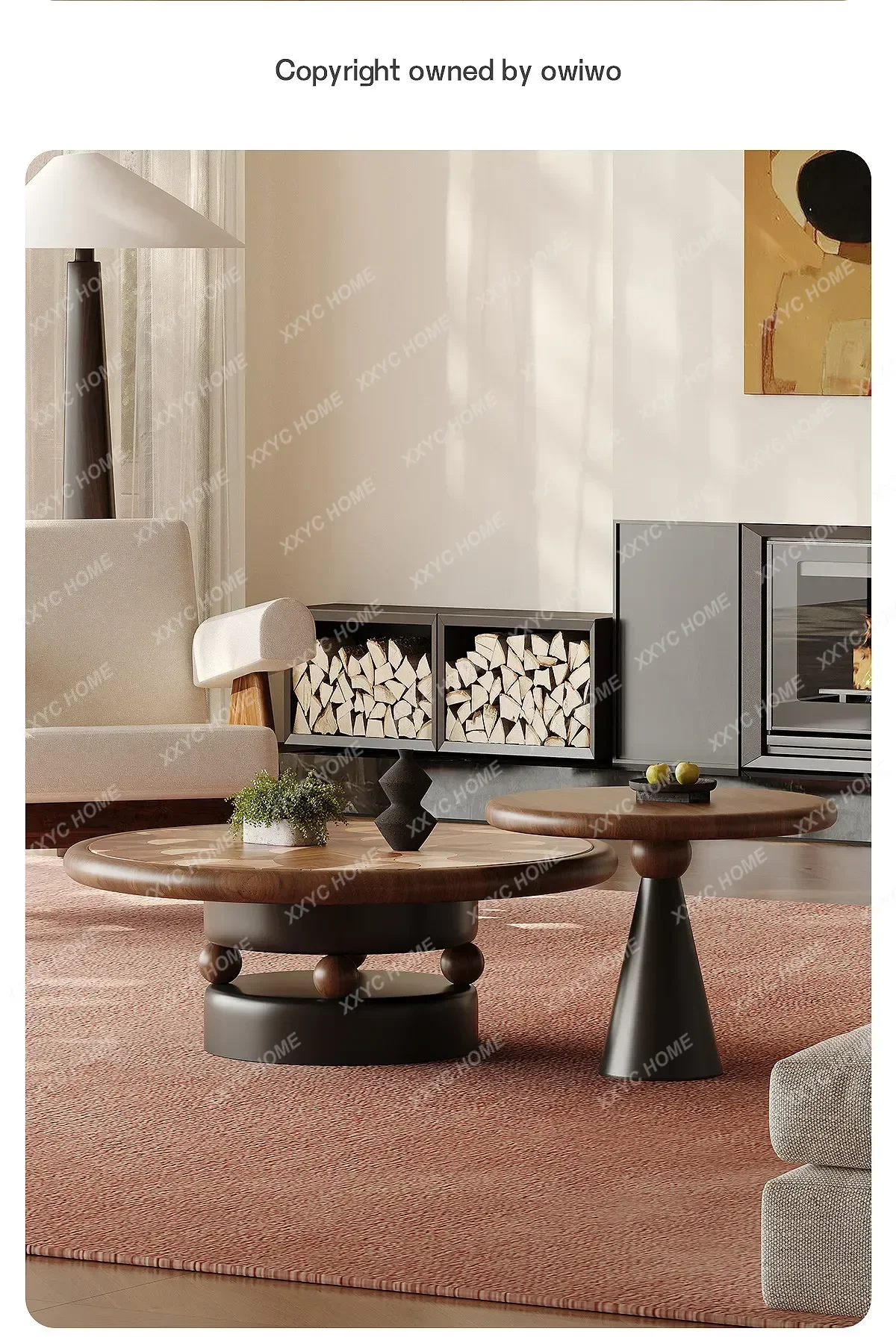 YYJ Retro Coffee Table New Living Room Home Creative High-end Round Coffee Table
YYJ Retro Coffee Table New Living Room Home Creative High-end Round Coffee Table