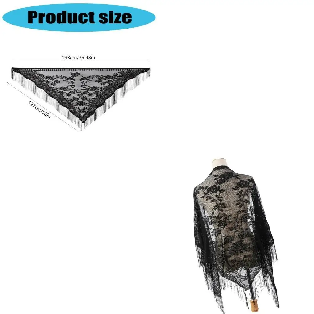 Tassels Lace Cover Up Scarf Flower Pattern Shawl Wrap for Women Leisure Wear
Tassels Lace Cover Up Scarf Flower Pattern Shawl Wrap for Women Leisure Wear