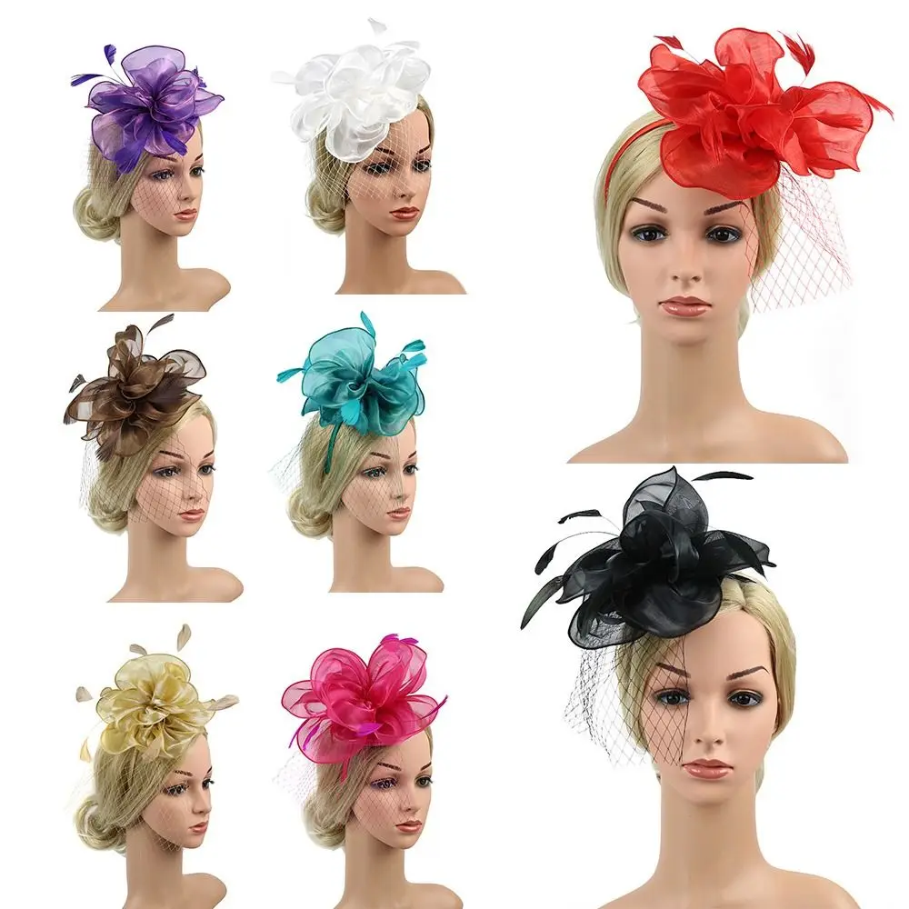 Fashion Detachable Clip Feather Headband Mesh Veil Fascinators Hats Bridal Headdress Women
Fashion Detachable Clip Feather Headband Mesh Veil Fascinators Hats Bridal Headdress Women