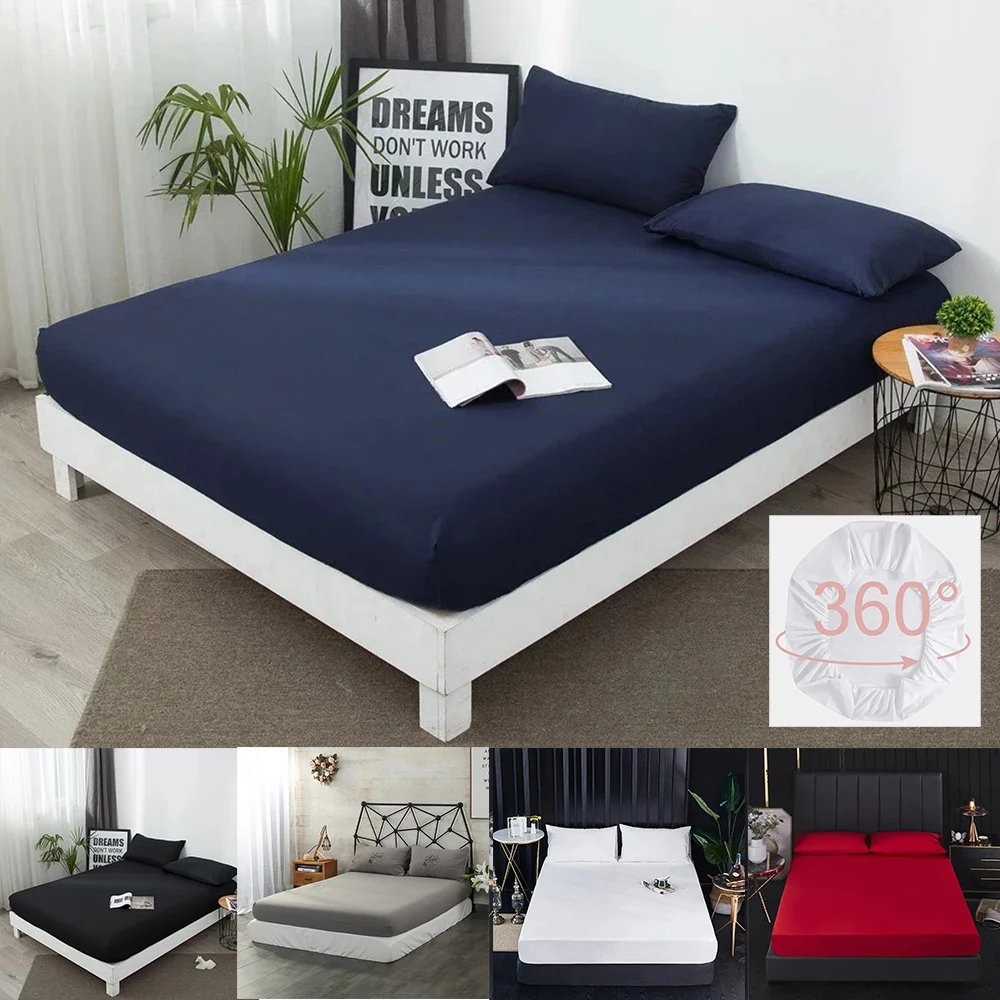 100% Waterproof Fitted Bed Sheet with Elastic Band Anti-slip Cover Mattress Protector for Single Double King Queen/ Bed Sheet
100% Waterproof Fitted Bed Sheet with Elastic Band Anti-slip Cover Mattress Protector for Single Double King Queen/ Bed Sheet
