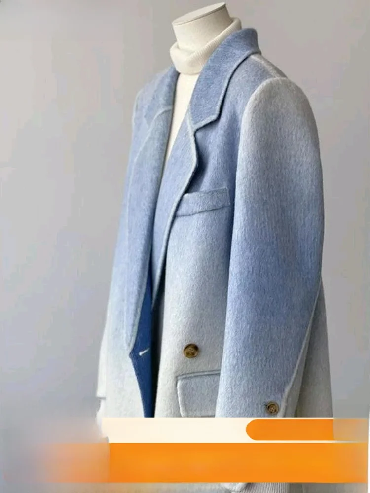Women's Double-Faced Camere Woolen Coat Autumn Winter Long Sve Suit Sle Windbreaker Medium Length Faion Outerwear
Women's Double-Faced Camere Woolen Coat Autumn Winter Long Sve Suit Sle Windbreaker Medium Length Faion Outerwear