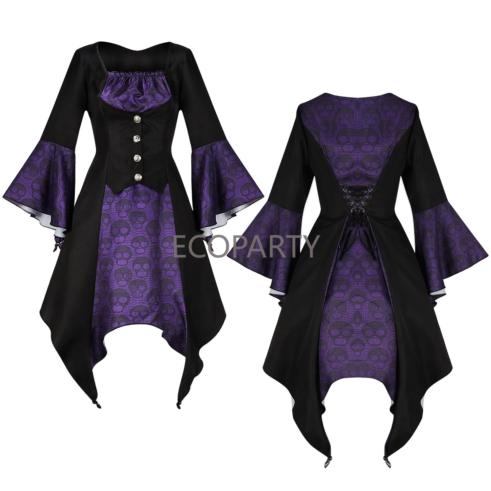 Halloween Party Women Steampunk Skull Gothic Tops Shirt Victorian Dress Costume Girls Vintage Prom Party Dress
Halloween Party Women Steampunk Skull Gothic Tops Shirt Victorian Dress Costume Girls Vintage Prom Party Dress