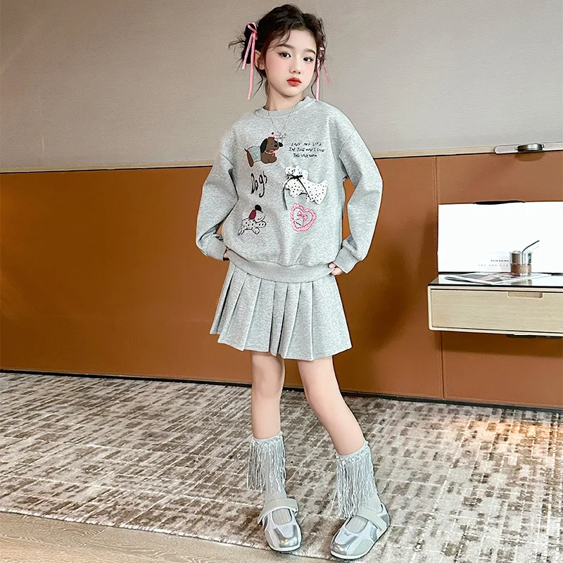 2025 spring autumn Girls set Clothes teenager grey letters hooded sweatshirt + pleated skirt 4 5 6 7 8 10 11 12 year tracksuit
2025 spring autumn Girls set Clothes teenager grey letters hooded sweatshirt + pleated skirt 4 5 6 7 8 10 11 12 year tracksuit