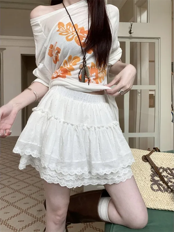 Retro Lace Trim High Waist A-Line Skirt Women's Spring 2026 New Style Slimming White Versatile Short Skirt Casual Lace
Retro Lace Trim High Waist A-Line Skirt Women's Spring 2026 New Style Slimming White Versatile Short Skirt Casual Lace