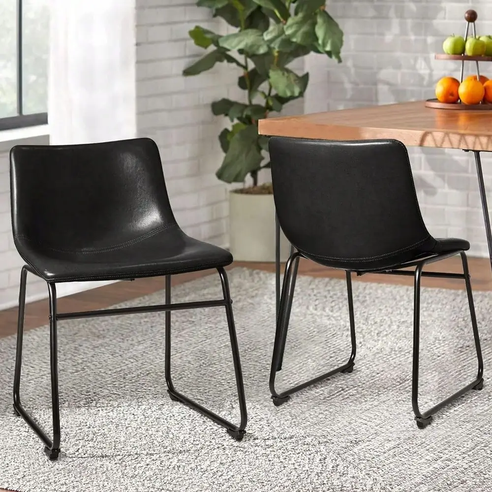 Bar Stools Set Of 2, Faux Leather Dining Chairs, Kitchen Dining Room Chairs With Backrest And Metal Leg, Mid Century Modern Arm
Bar Stools Set Of 2, Faux Leather Dining Chairs, Kitchen Dining Room Chairs With Backrest And Metal Leg, Mid Century Modern Arm