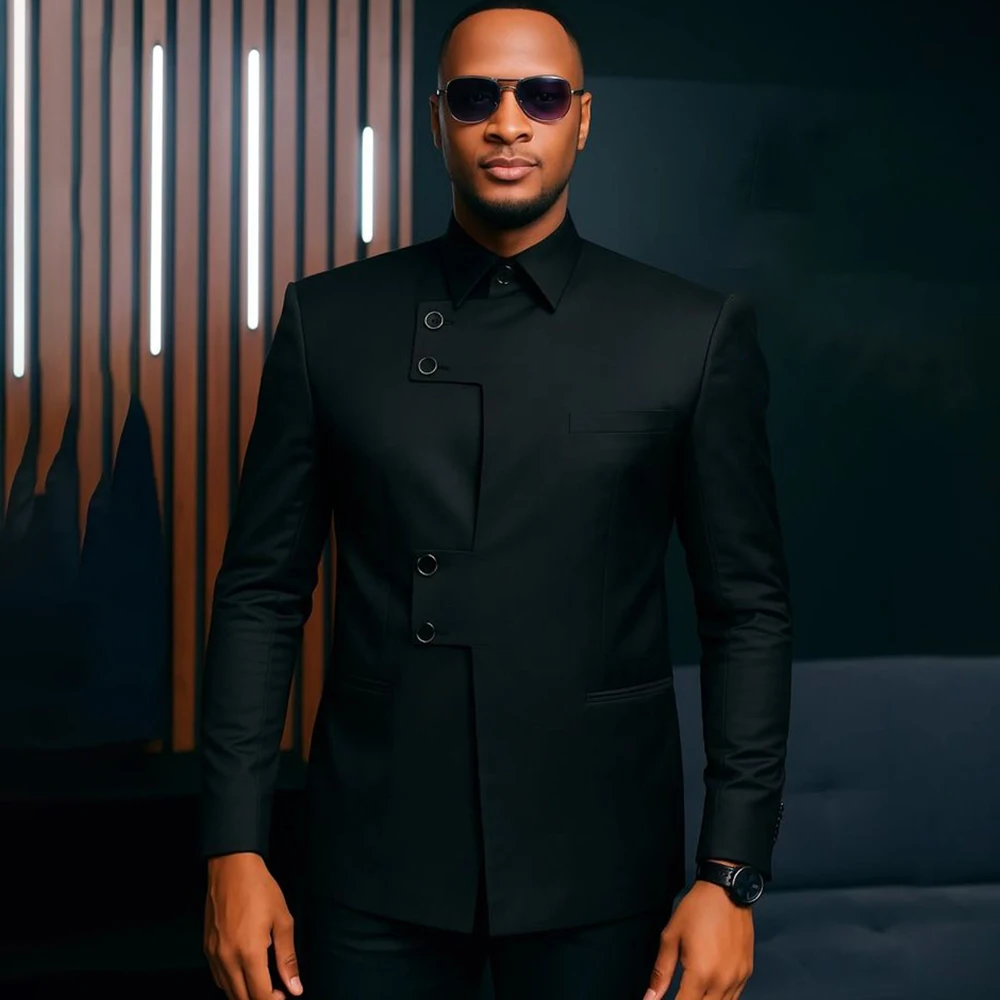 Elegant Men's Suits Solid Color Slim Fit Blazer Formal Single Breasted Stand Lapel Outfits Customized 2 Piece Jacket Pants
Elegant Men's Suits Solid Color Slim Fit Blazer Formal Single Breasted Stand Lapel Outfits Customized 2 Piece Jacket Pants