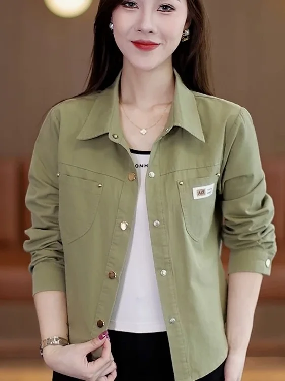 Casual Long Sleeve Shirt Women's Fashionable Classic Style Spring Autumn New Arrival Ageless Personality Versatile Stylish Top
Casual Long Sleeve Shirt Women's Fashionable Classic Style Spring Autumn New Arrival Ageless Personality Versatile Stylish Top