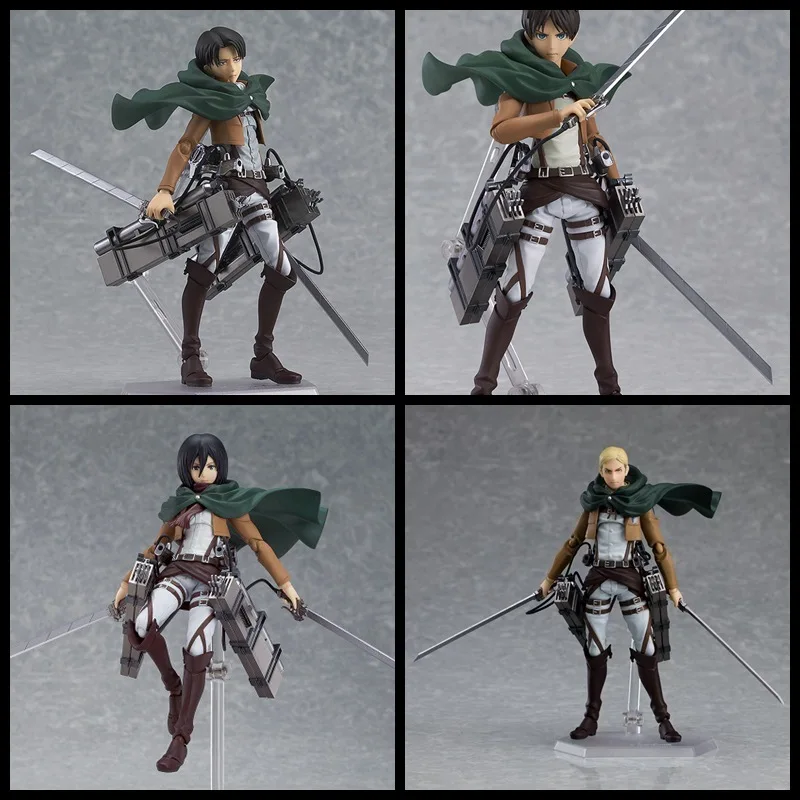 Attack On Titan Figma Action Figure Set -Captain Levi (No.213) Mikasa (No.203) & Eren (No.207)-Scout Regiment Collectible Models
Attack On Titan Figma Action Figure Set -Captain Levi (No.213) Mikasa (No.203) & Eren (No.207)-Scout Regiment Collectible Models