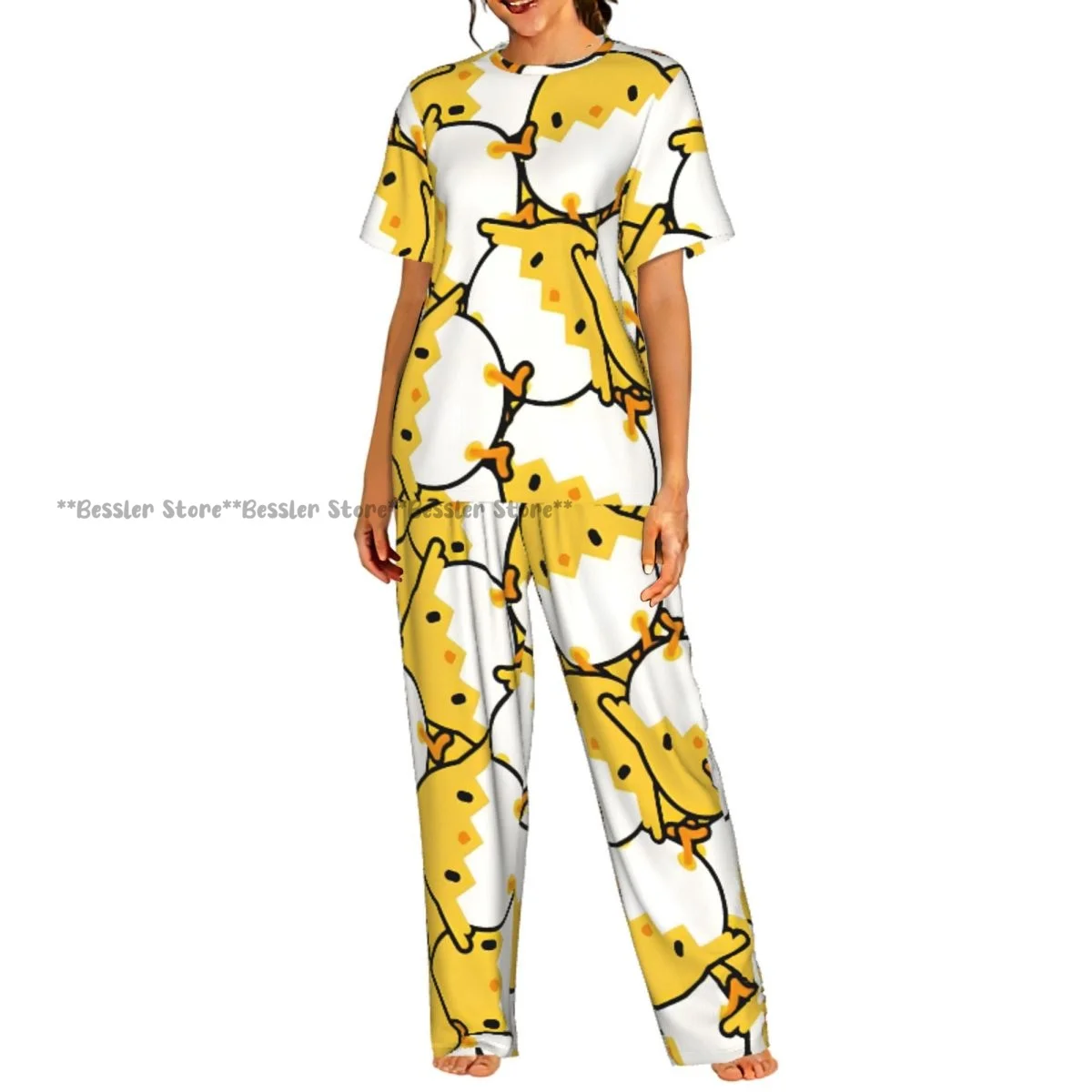 Женский пижамный комплект с принтом «Маленькие цыплята», короткий рукав, 2 предмета, домашняя одежда, одежда для отдыха
Женский пижамный комплект с принтом «Маленькие цыплята», короткий рукав, 2 предмета, домашняя одежда, одежда для отдыха