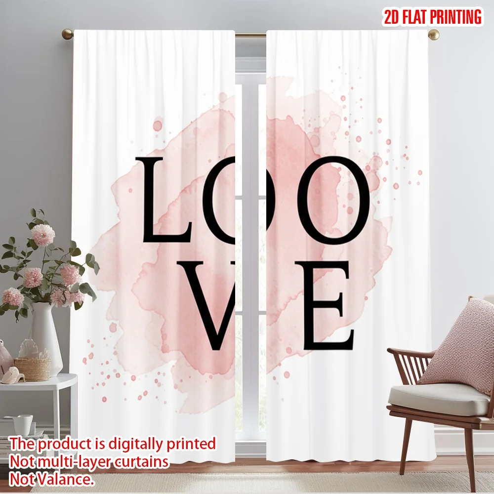 2pcs 2D flat printing Party Curtain Watercolor Blush Pink Love Fabric Without Electricity All Season Party & Holiday Decor
2pcs 2D flat printing Party Curtain Watercolor Blush Pink Love Fabric Without Electricity All Season Party & Holiday Decor