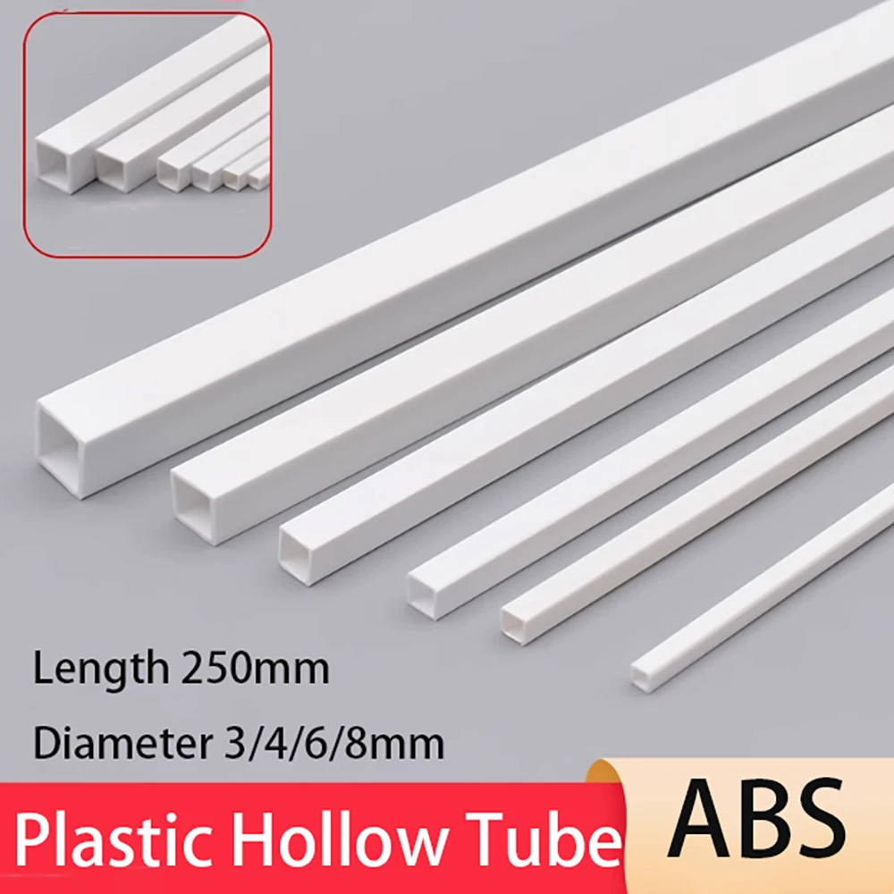 Length 250mm *Diameter 3/4/6/8mm Square ABS Plastic Hollow Tube Pipe DIY Material for Model Part Accessories DIY Car Frame
Length 250mm *Diameter 3/4/6/8mm Square ABS Plastic Hollow Tube Pipe DIY Material for Model Part Accessories DIY Car Frame