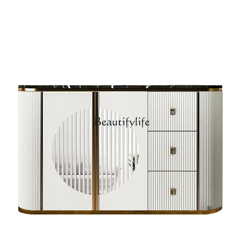 Light luxury Italian rock slab dining side cabinet, living room foyer partition decorative cabinet
Light luxury Italian rock slab dining side cabinet, living room foyer partition decorative cabinet