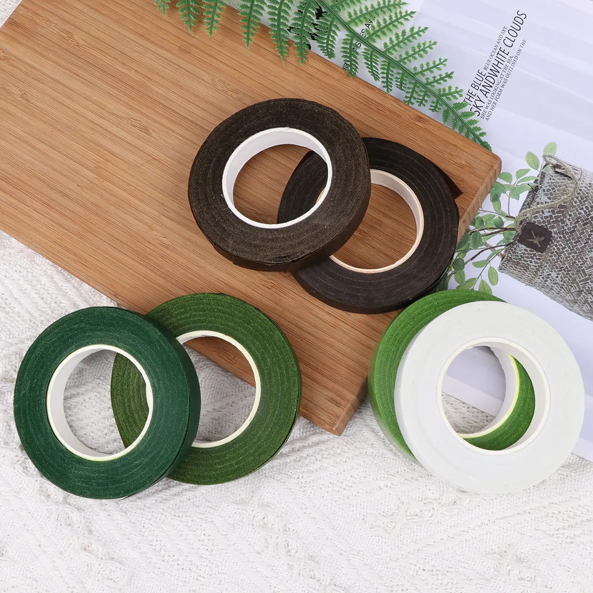 6 Rolls Colored Floral Tape Light Green White Coffee Dark Coffee for Floral Arranging Stem Wrapping Gift Packaging
6 Rolls Colored Floral Tape Light Green White Coffee Dark Coffee for Floral Arranging Stem Wrapping Gift Packaging