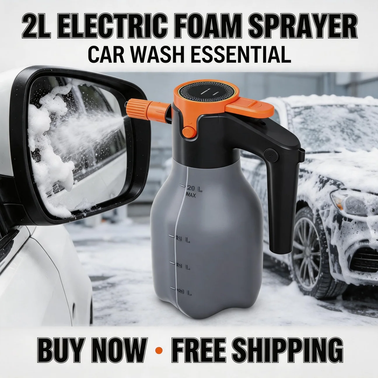 High Pressure Cleaner Car Wash 2L Electric Car Wash Sprayer Portable Foam Generator Electric Snow Foam Gun Manual Cleaning Tool
High Pressure Cleaner Car Wash 2L Electric Car Wash Sprayer Portable Foam Generator Electric Snow Foam Gun Manual Cleaning Tool