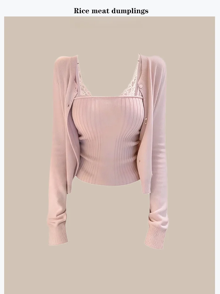Molina Soft Cozy Korean Style Women's Knitted Cardigan Set Sweet Girl Autumn Winter Long Sleeve V-Neck Short Length Fashion
Molina Soft Cozy Korean Style Women's Knitted Cardigan Set Sweet Girl Autumn Winter Long Sleeve V-Neck Short Length Fashion