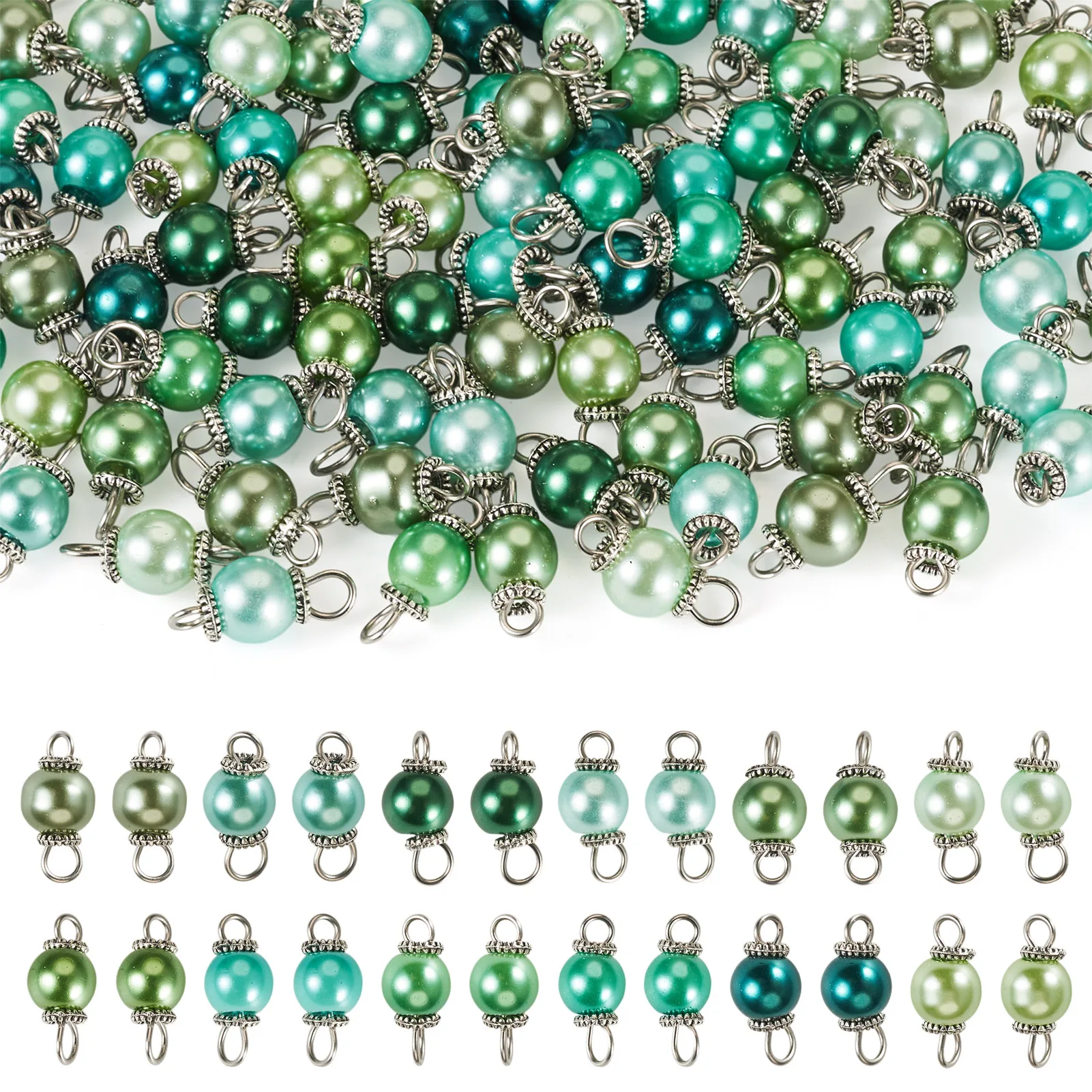 70~120Pcs Pearlized Glass Pearl Connector Charms 13~14MM Long for Jewelry Making DIY Necklace Earrings Charms Accessories
70~120Pcs Pearlized Glass Pearl Connector Charms 13~14MM Long for Jewelry Making DIY Necklace Earrings Charms Accessories