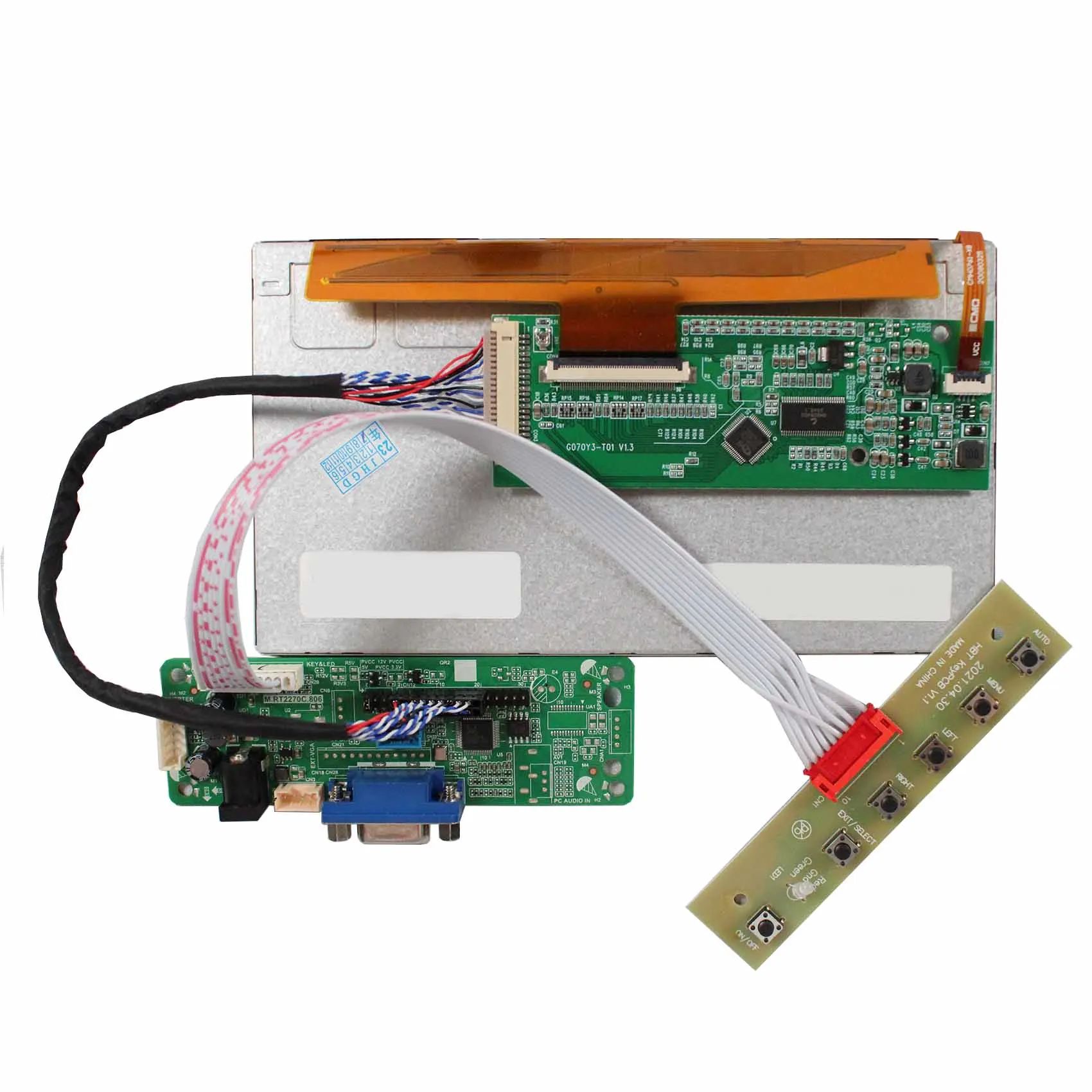 Плата контроллера ЖК-дисплея VGA и промышленный ЖК-дисплей 7 дюймов G070Y3-T01 800X480 600nit
Плата контроллера ЖК-дисплея VGA и промышленный ЖК-дисплей 7 дюймов G070Y3-T01 800X480 600nit