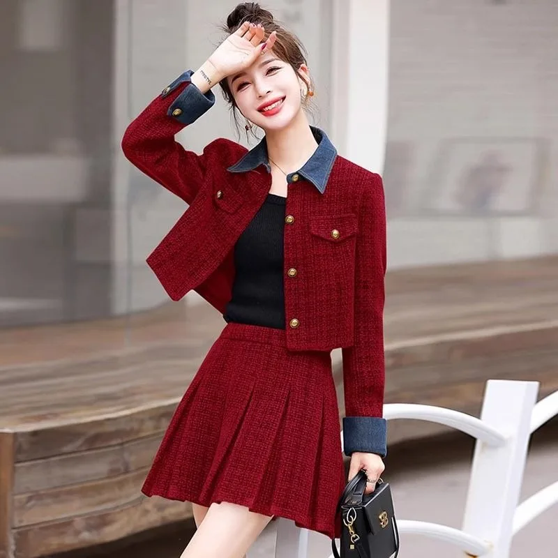 Autumn/Winter French Aristocrat Red Classic Style Dress for Women Female Office Lady 2024 New Arrivals Two-Piece Set Hot Sale
Autumn/Winter French Aristocrat Red Classic Style Dress for Women Female Office Lady 2024 New Arrivals Two-Piece Set Hot Sale