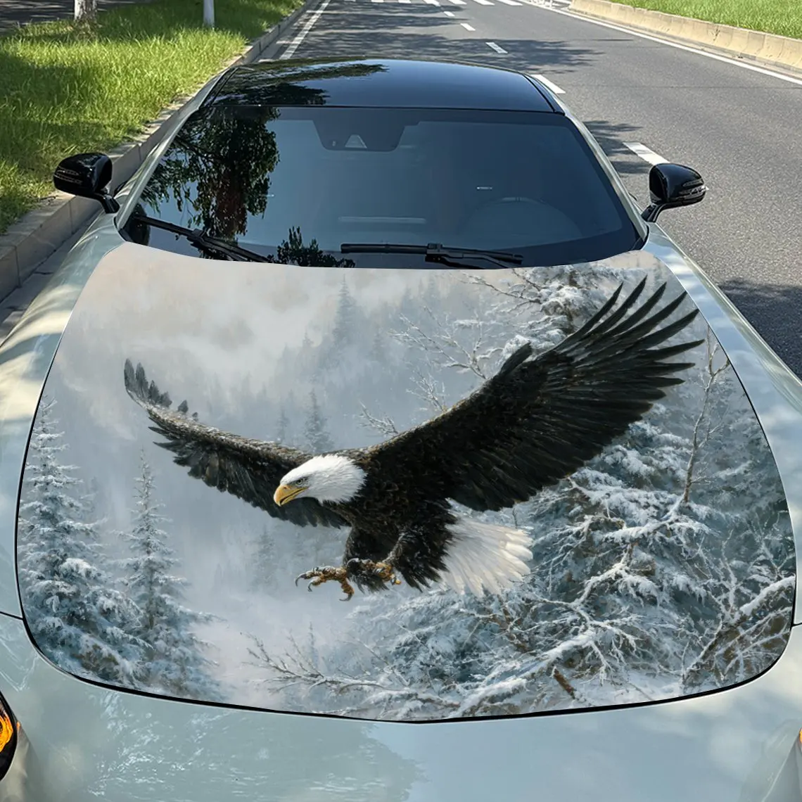 Автомобильные наклейки «Белый орлан в полете над снежным лесом», наклейка на капот автомобиля, водонепроницаемые самоклеящиеся виниловые графические наклейки, декоративные
Автомобильные наклейки «Белый орлан в полете над снежным лесом», наклейка на капот автомобиля, водонепроницаемые самоклеящиеся виниловые графические наклейки, декоративные